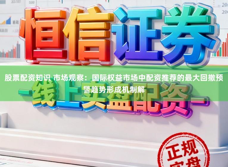 股票配资知识 市场观察：国际权益市场中配资推荐的最大回撤预警趋势形成机制解